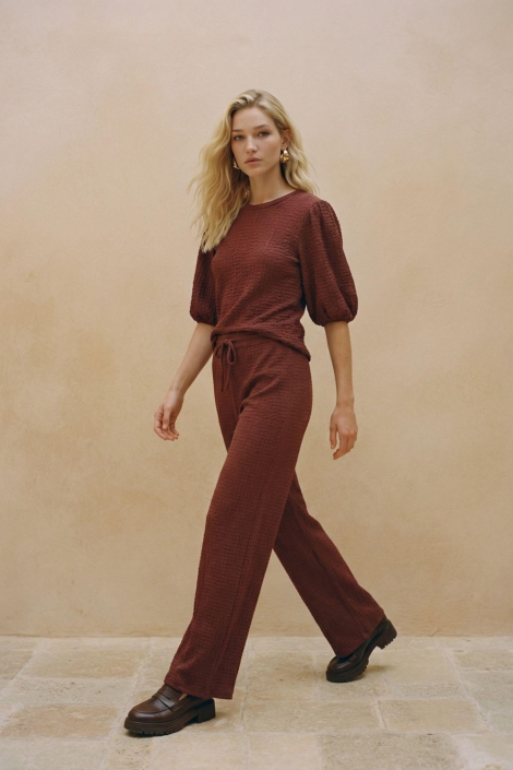 Vero Moda bordeaux dames broek | Model