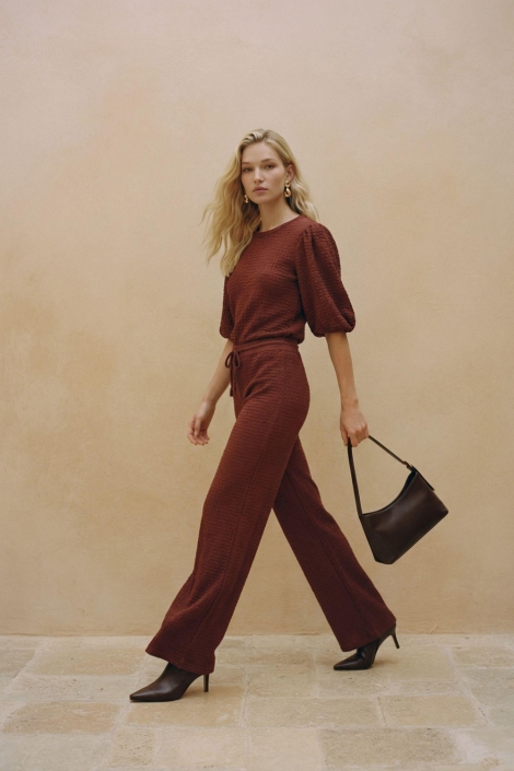 Vero Moda bordeaux dames broek | Model