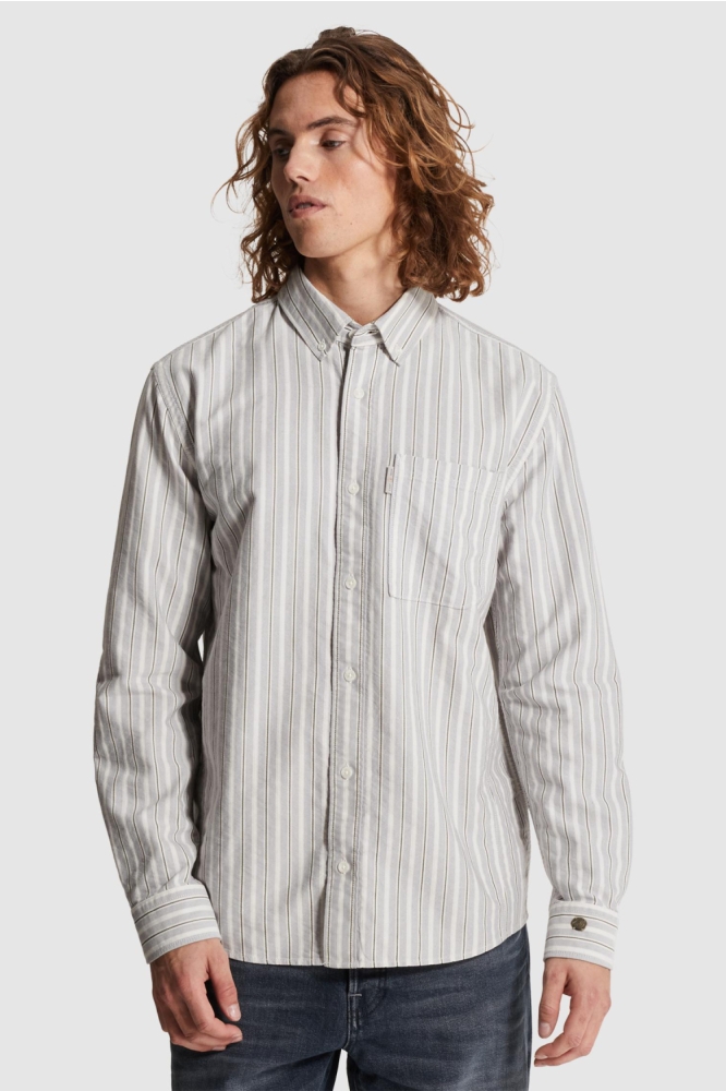 Cast Iron blauwe heren overhemd | Model vooraanzicht