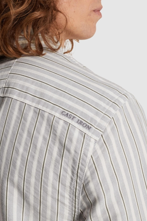 Cast Iron blauwe heren overhemd | Close up