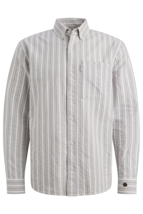 Cast Iron blauwe heren overhemd | Vooraanzicht