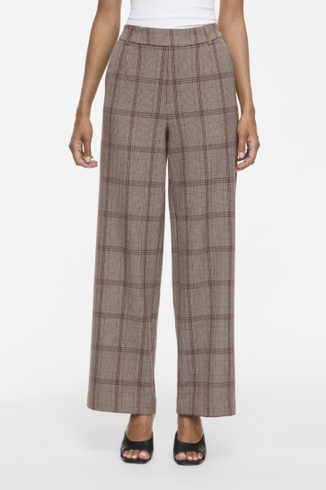 Vila Broek VIVARONE PATTERN HW WIDE PANT - NOO 14089556 PORT ROYALE/CUMULUS CL
