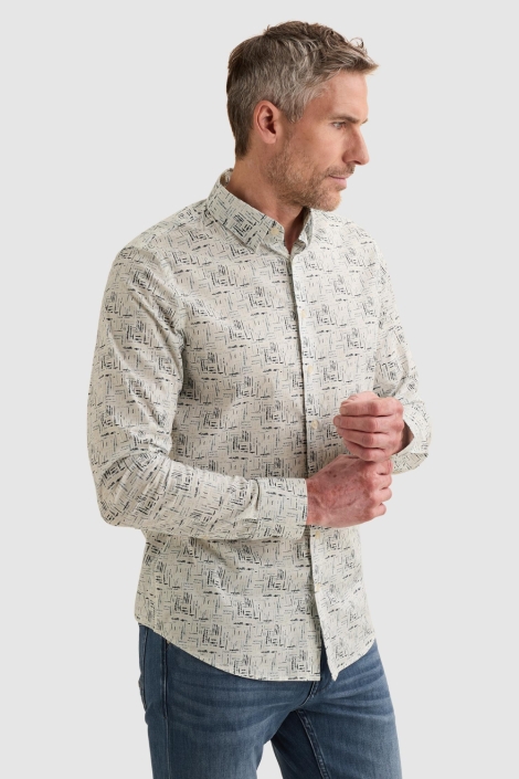 Vanguard witte heren overhemd | Model zijaanzicht