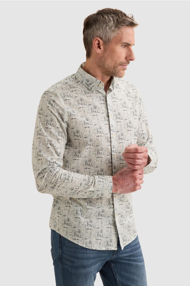 Vanguard witte heren overhemd | Model zijaanzicht