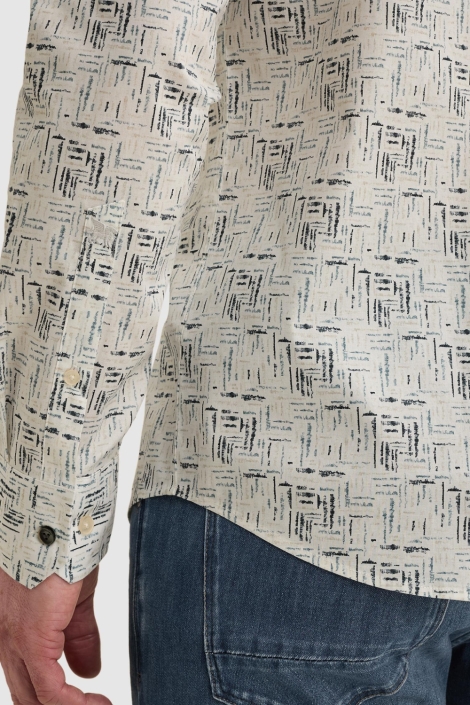 Vanguard witte heren overhemd | Close up