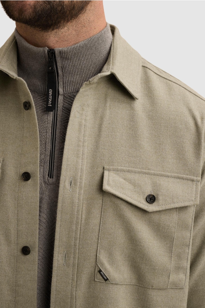 Vanguard groene heren overhemd | Close up