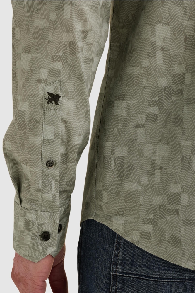Vanguard groene heren overhemd | Close up