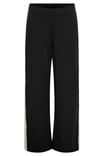 Jacqueline de Yong Broek JDYGEGGO LIFE WIDE PANEL PANT JRS 15357399 Black /CHATEAU GR