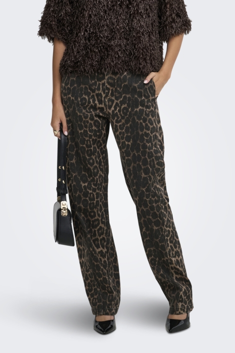 Jacqueline de Yong camel dames jeans | Model vooraanzicht