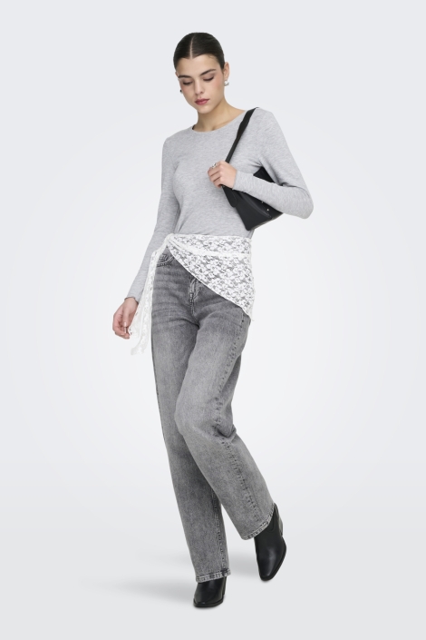 Jacqueline de Yong grijze dames jeans | Model