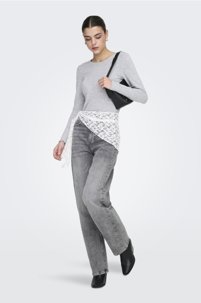 Jacqueline de Yong grijze dames jeans | Model