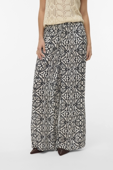 Vero Moda Broek VMMENNY HW WIDE PANTS WVN BOO 10282478 BIRCH/CAMILLE