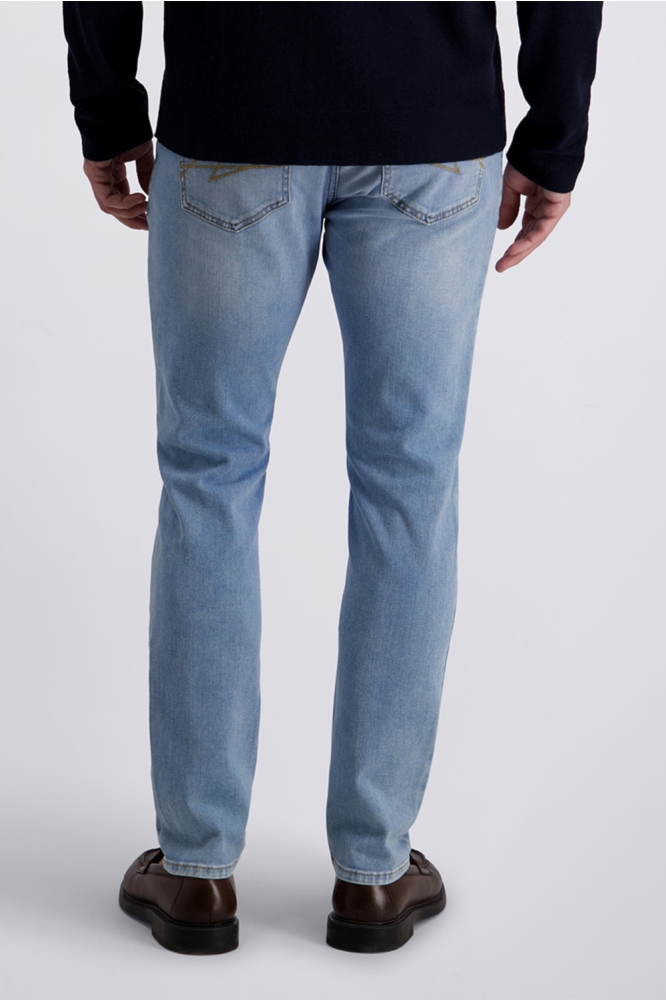 Pierre Cardin blauwe heren jeans | Model achteraanzicht