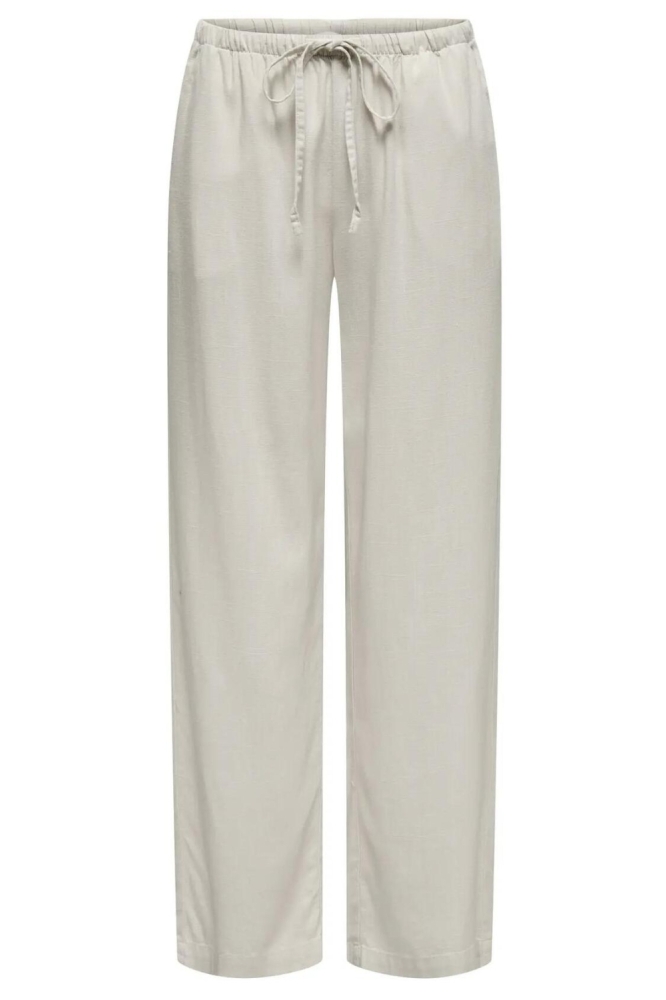 Jacqueline de Yong ecru dames broek | Vooraanzicht