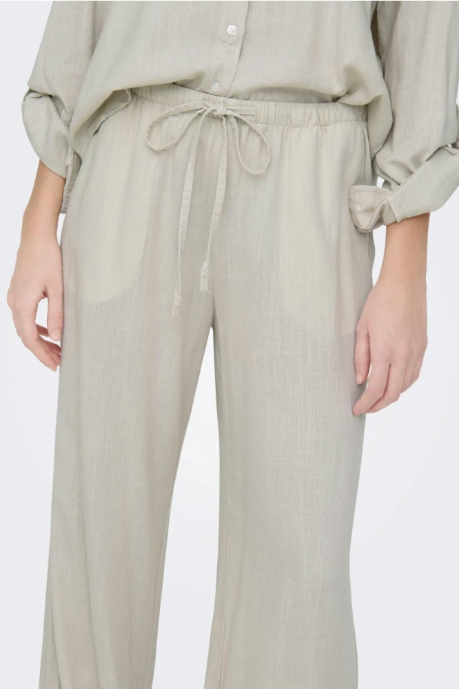 Jacqueline de Yong ecru dames broek | Close up