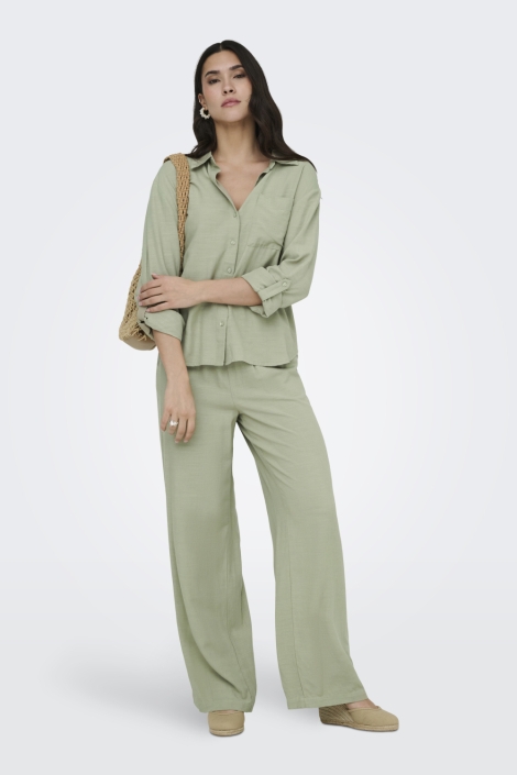 Jacqueline de Yong groene dames broek | Model