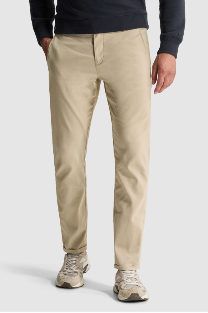 Cast Iron beige heren broek | Vooraanzicht