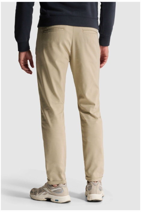 Cast Iron beige heren broek | Achteraanzicht