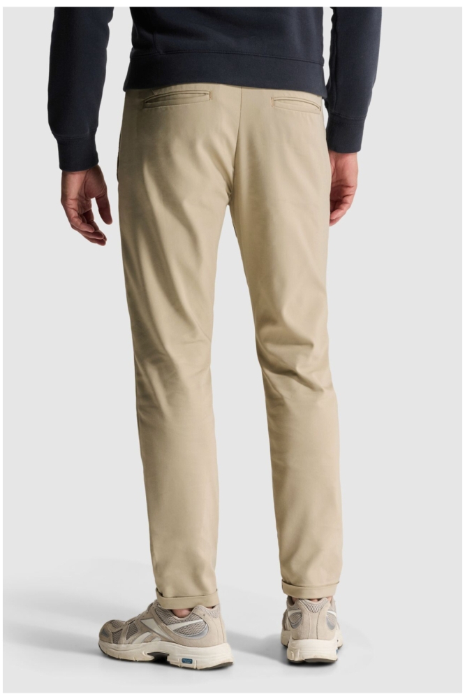 Cast Iron beige heren broek | Achteraanzicht