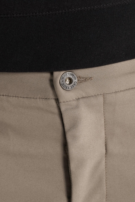 Cast Iron taupe heren broek | Kleurstaal