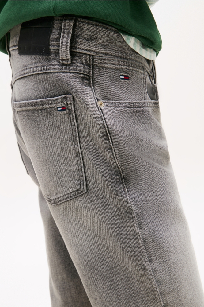 Tommy Jeans grijze heren korte broek | Close up