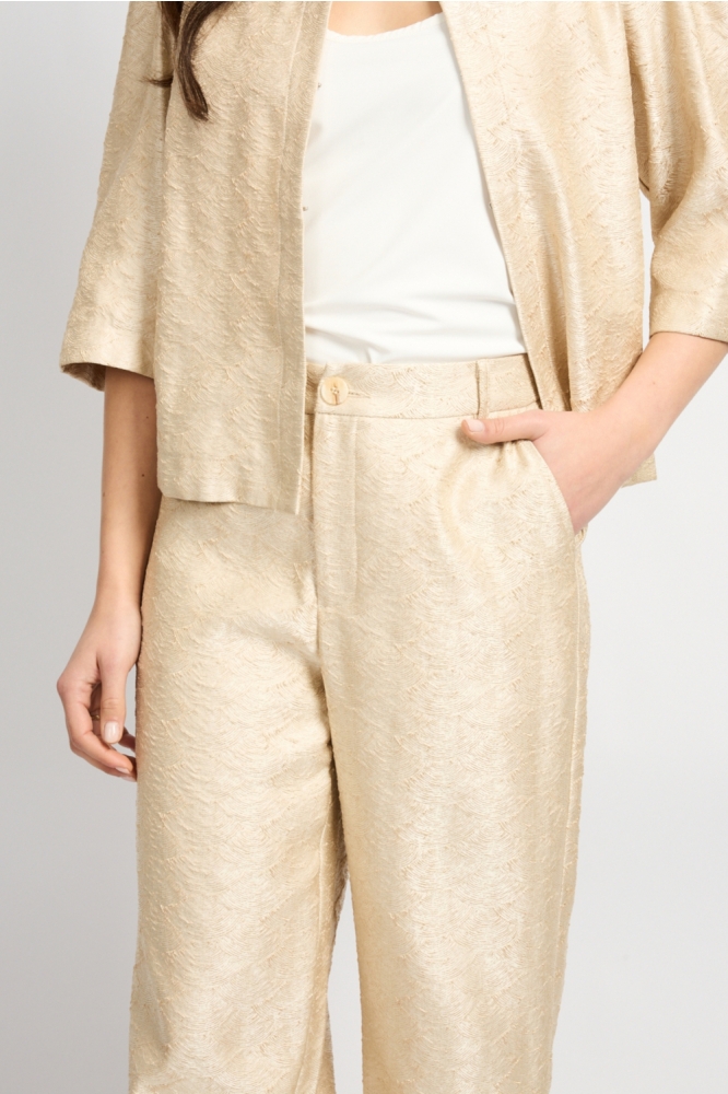 C&S The Label zand dames broek | Close up