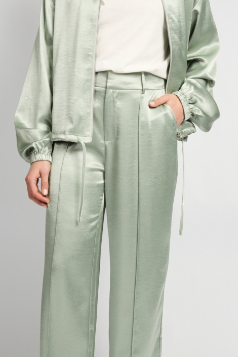 C&S The Label groene dames broek | Close up