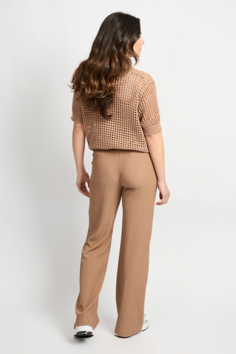 C&S The Label taupe dames broek | Model