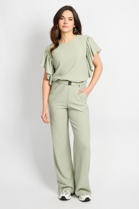 C&S The Label groene dames broek | Model