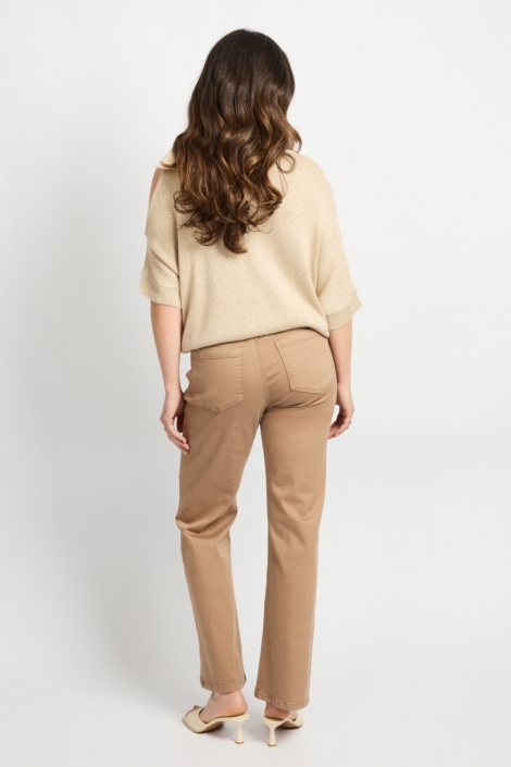 C&S The Label taupe dames jeans | Model