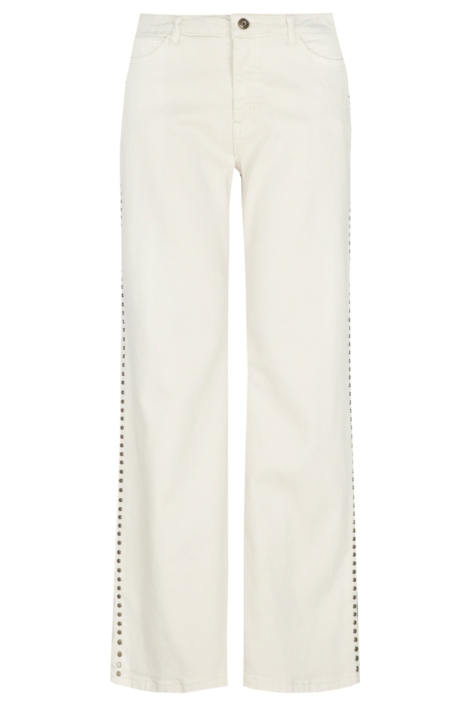 C&S The Label beige dames jeans | Vooraanzicht