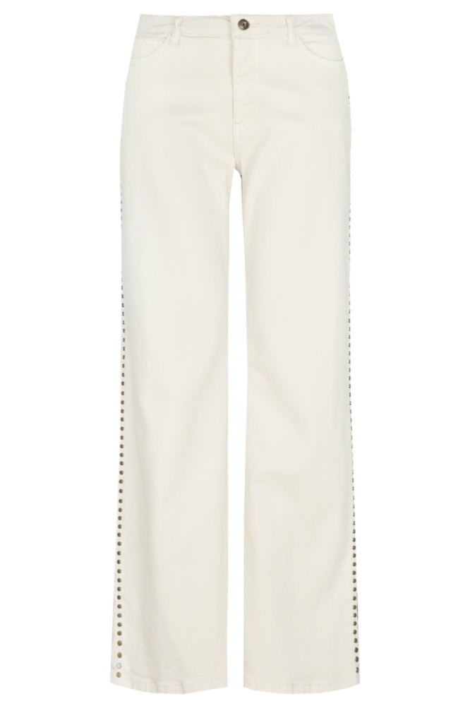 C&S The Label beige dames jeans | Vooraanzicht