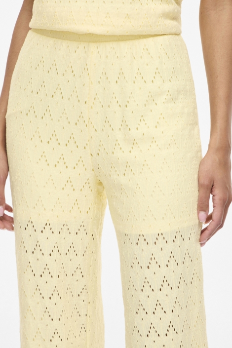 Vila gele dames broek | Close up