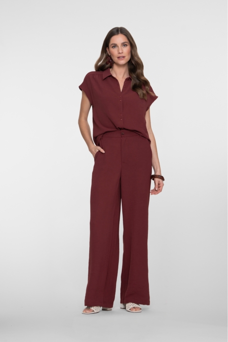 Geisha bordeaux dames broek | Model