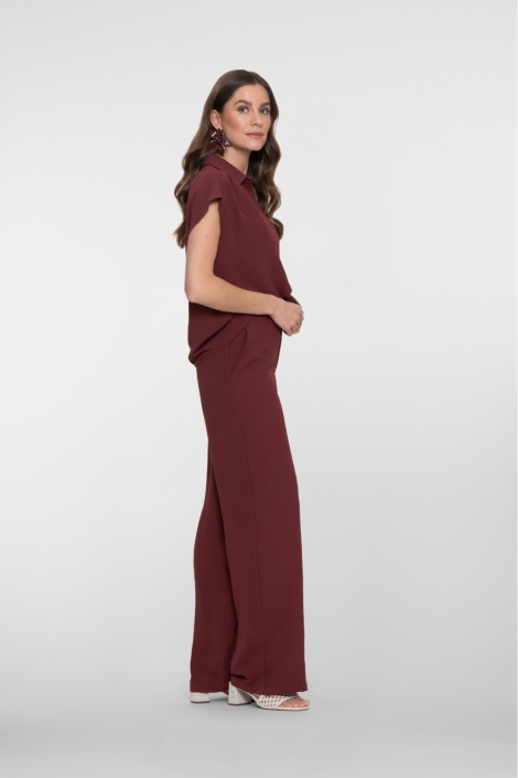 Geisha bordeaux dames broek | Model