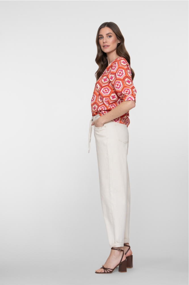 Geisha beige dames jeans | Model