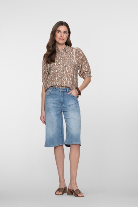 Geisha blauwe dames korte broek | Model