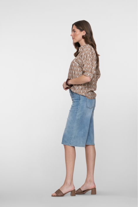 Geisha blauwe dames korte broek | Model