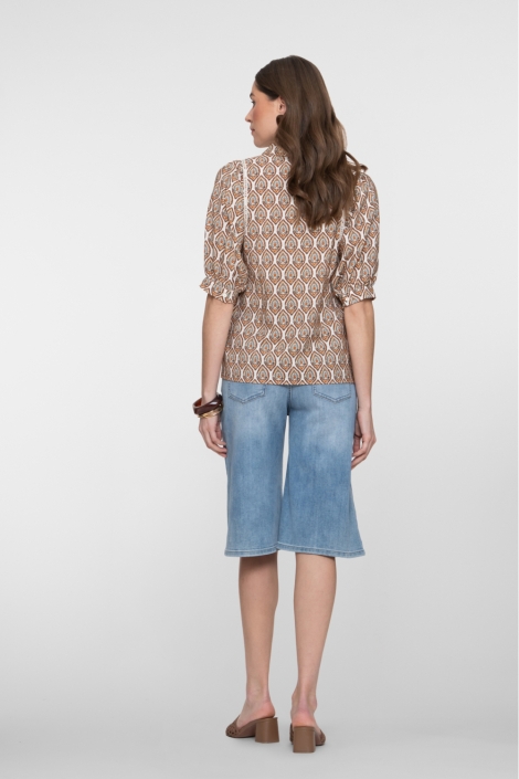 Geisha blauwe dames korte broek | Model