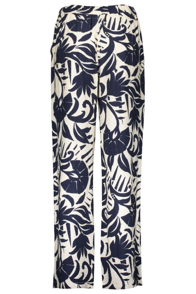 Geisha blauwe dames broek | Achteraanzicht