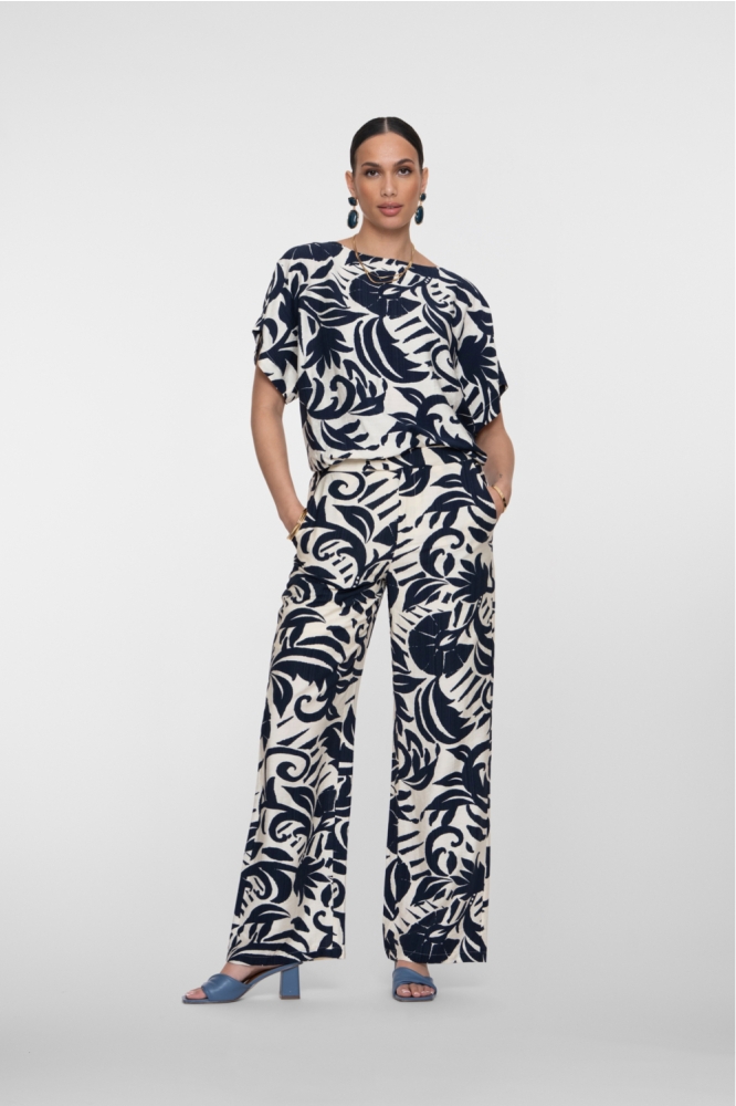 Geisha blauwe dames broek | Model