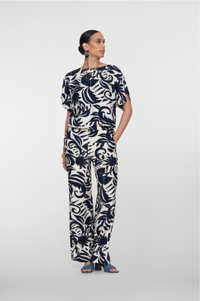 Geisha blauwe dames broek | Model