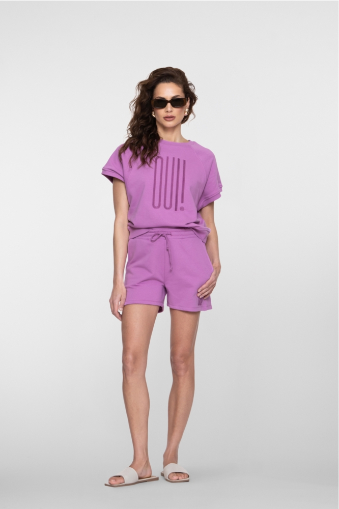 Geisha paarse dames korte broek | Model