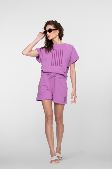 Geisha paarse dames korte broek | Model