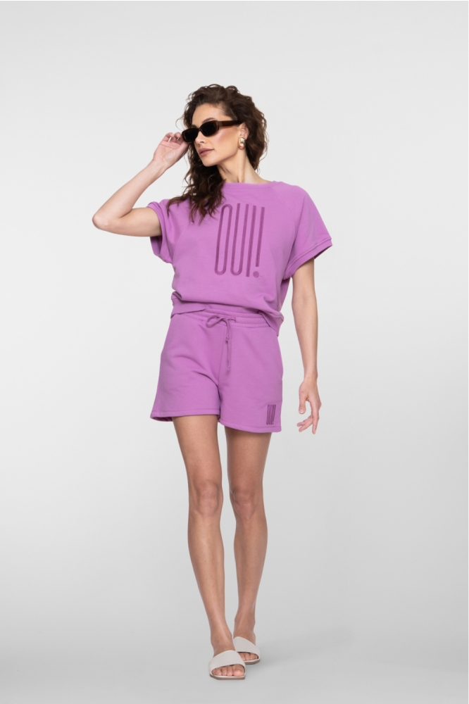 Geisha paarse dames korte broek | Model