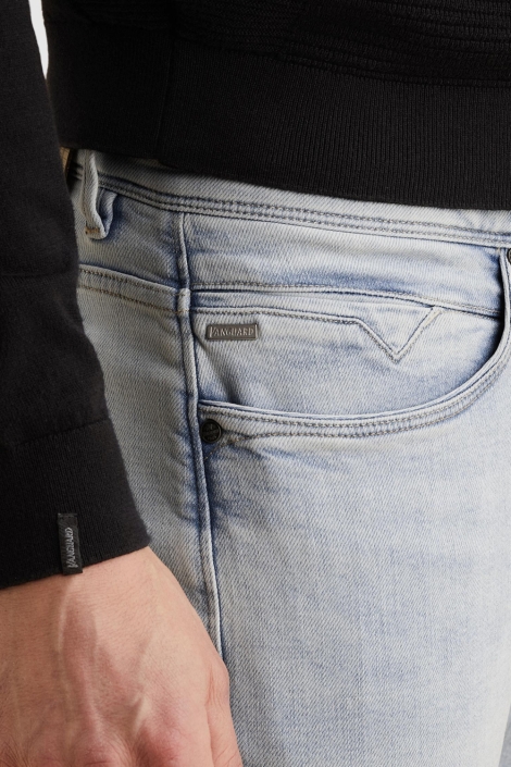 Vanguard blauwe heren jeans | Close up