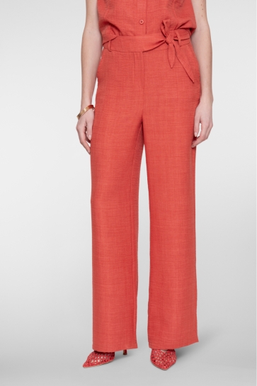 Geisha Broek PANTALON MET LINNENLOOK 61100 60 Burned Orange