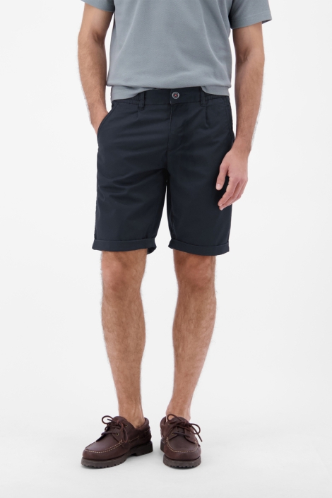 Lerros blauwe heren korte broek | Model vooraanzicht