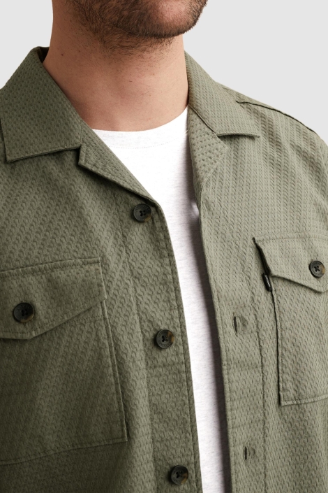 Vanguard groene heren overhemd | Close up