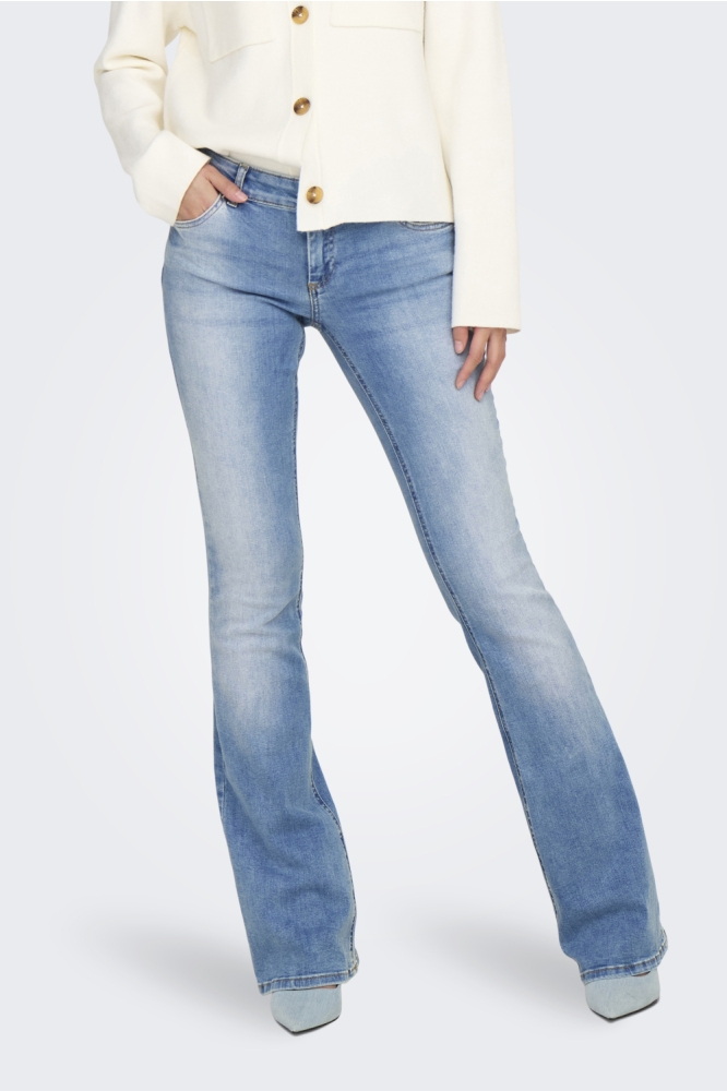 Only blauwe dames jeans | Model vooraanzicht